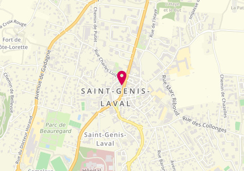 Plan de Crédit Mutuel, 144 avenue Georges Clemenceau, 69230 Saint-Genis-Laval