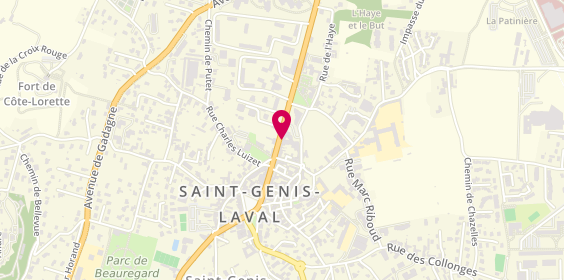 Plan de Banque Populaire Auvergne Rhône Alpes, 59 avenue Georges Clemenceau, 69230 Saint-Genis-Laval