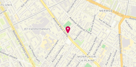 Plan de Caisse d'Epargne Grange Rouge, 105 avenue Paul Santy, 69008 Lyon