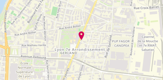 Plan de Caisse d'Epargne Gerland, 237 avenue Jean Jaurès, 69007 Lyon