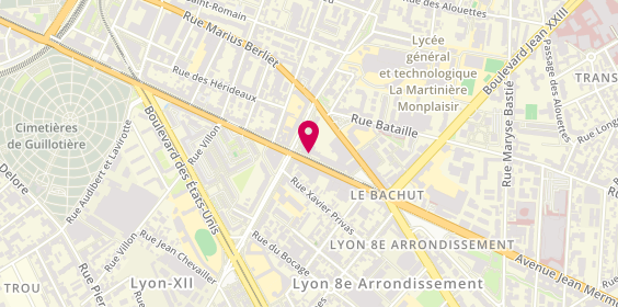 Plan de BNP Paribas - Lyon le Bachut, 319 avenue Berthelot, 69008 Lyon