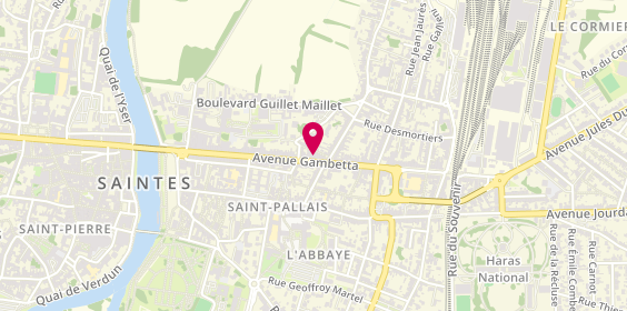 Plan de Caisse d'Epargne Aquitaine Poitou Charentes, 101 avenue Gambetta, 17100 Saintes