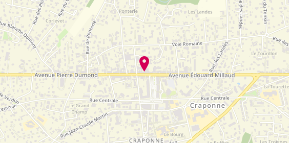 Plan de Banque Populaire Auvergne Rhône Alpes, 88 avenue Edouard Millaud, 69290 Craponne