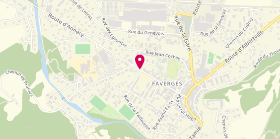 Plan de C A des Savoie Faverges, 236 Rue de la République, 74210 Faverges