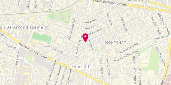 Plan de BNP Paribas - Lyon Montchat, 57 Cours Dr Long, 69003 Lyon