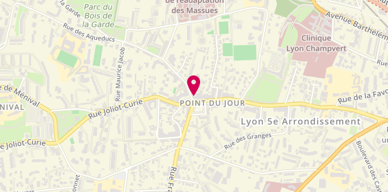 Plan de BNP Paribas - Lyon le Point du Jour, 2 Rue des Aqueducs, 69005 Lyon