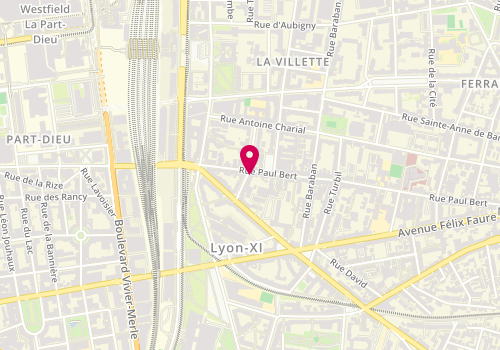 Plan de LCL Banque et assurance, 222 Rue Paul Bert, 69003 Lyon