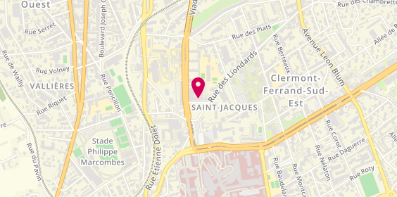 Plan de Sg Clermont Ferrand St Jacques, 11 Rue Henri Pourrat, 63000 Clermont-Ferrand