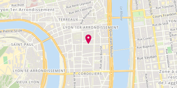 Plan de Lyon Bat d'Argent, 5 Rue du Bât d'Argent, 69001 Lyon