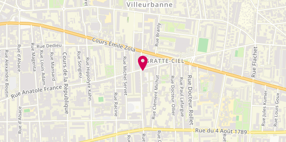 Plan de Banque Populaire Auvergne Rhône Alpes, 17 Rue Paul Verlaine, 69100 Villeurbanne