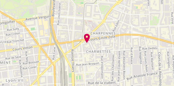 Plan de Agence Villeurbanne Charpennes, 5 place Charles Hernu, 69100 Villeurbanne