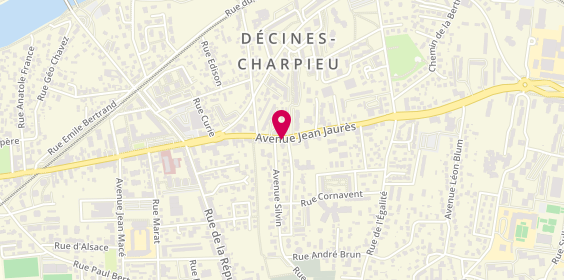 Plan de Caisse d'Epargne Décines, 266 avenue Jean Jaurès, 69150 Décines-Charpieu