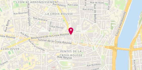 Plan de LCL Banque et assurance, 150 Boulevard de la Croix-Rousse, 69001 Lyon