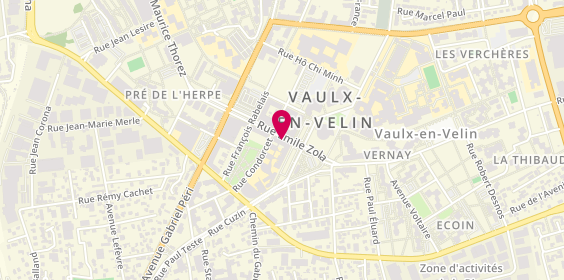 Plan de Caisse d'Epargne Vaulx en Velin Centre, 25 Rue Emile Zola, 69120 Vaulx-en-Velin