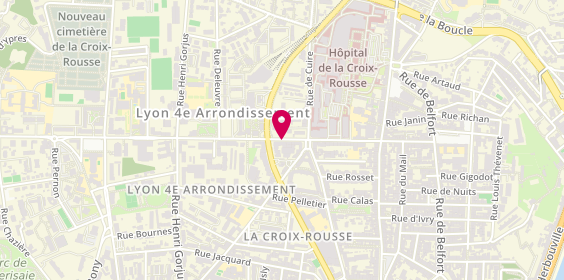 Plan de Crédit agricole Centre-est à Lyon Hénon, 39 Rue Jacques-Louis Hénon, 69004 Lyon
