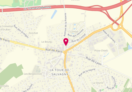 Plan de LCL, 8 avenue de la Poterie, 69890 La Tour-de-Salvagny