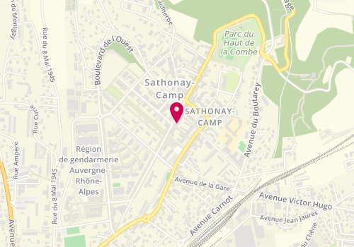 Plan de Lcl Credit Lyonnais, 867 Rue de la République, 69580 Sathonay-Camp