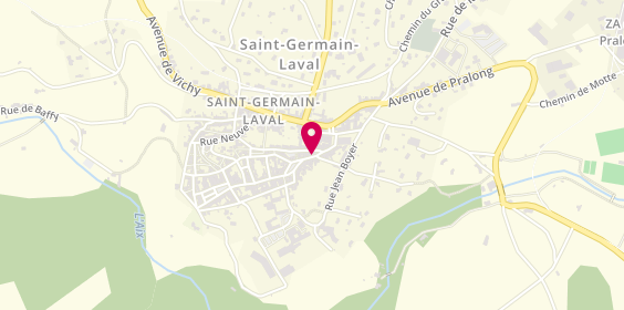 Plan de Caisse d'Epargne St Germain Laval, 28 Rue Denfert Rochereau, 42260 Saint-Germain-Laval
