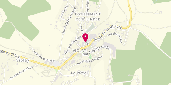 Plan de Caisse d'Epargne Violay, Rue Pâtissier, 42780 Violay
