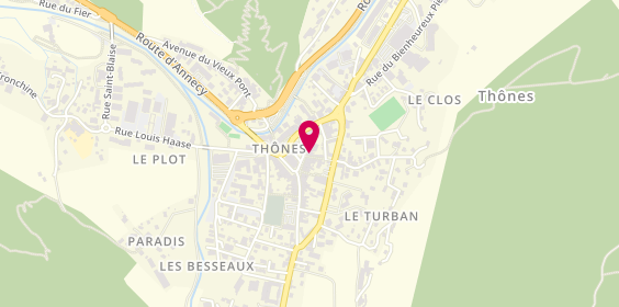 Plan de C A des Svoie Thones, 10 Rue des Portiques, 74230 Thônes