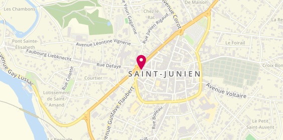 Plan de LCL Banque et assurance, 21 Rue Jean Jacques Rousseau, 87200 Saint-Junien