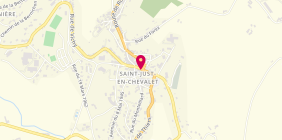 Plan de Caisse d'Epargne St Just en Chevalet, 36 Boulevard de l'Astrée, 42430 Saint-Just-en-Chevalet