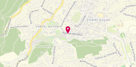 Plan de Chatel Guyon Nuger, 14 avenue Baraduc, 63140 Châtel-Guyon