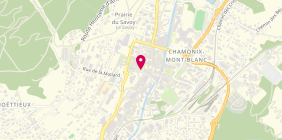 Plan de Caisse d'Epargne Chamonix, 68 place de l'Église, 74400 Chamonix-Mont-Blanc