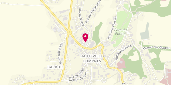 Plan de Banque Populaire Bourgogne Franche-Comté, 51 Rue Masonod, 01110 Plateau d'Hauteville