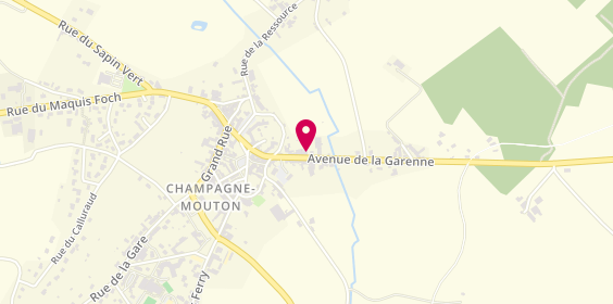 Plan de Crédit Agricole Charente Périgord, 9 avenue de la Garenne, 16350 Champagne-Mouton