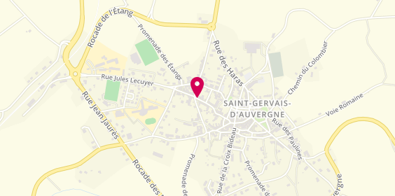 Plan de Banque Chalus SAINT-GERVAIS d'AUVERGNE, Rue du Castel, 63390 Saint-Gervais-d'Auvergne
