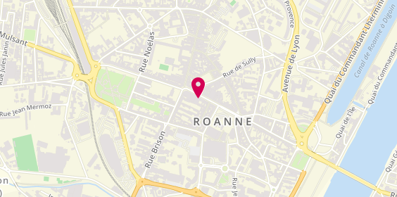 Plan de BNP Paribas - Roanne, 61 Rue Jean Jaurès, 42300 Roanne