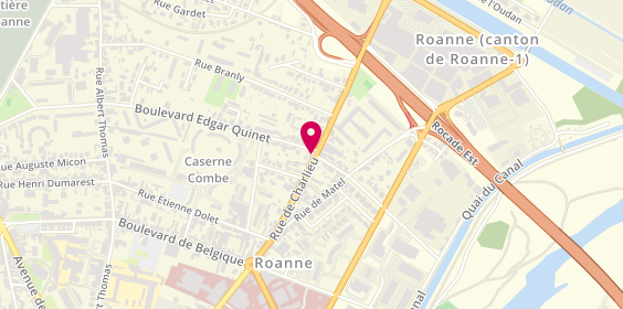 Plan de Caisse d'Epargne Roanne Saint Roch, 155 Rue de Charlieu, 42300 Roanne