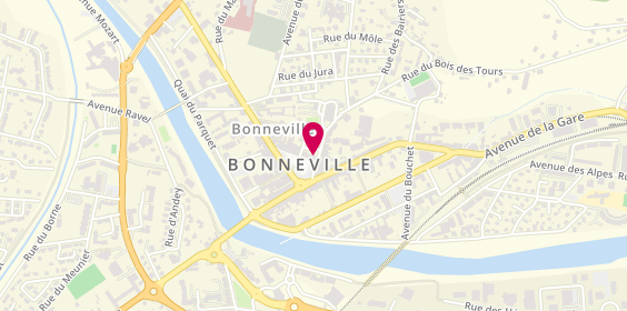 Plan de Caisse d'Epargne Bonneville, 17 place de l'Hôtel de Ville, 74130 Bonneville