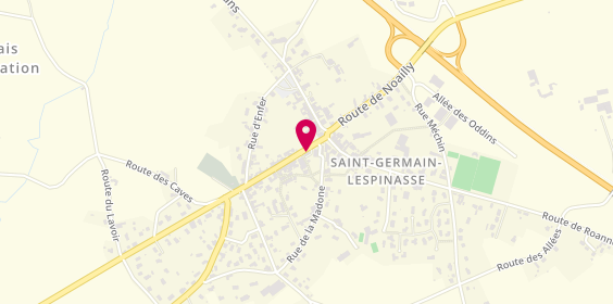Plan de Caisse d'Epargne St Germain Lespinasse, 67 Rue de Verdun, 42640 Saint-Germain-Lespinasse