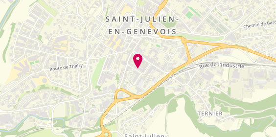 Plan de Caisse d'Epargne St Julien en Genevois, 4 le Mail, 74160 Saint-Julien-en-Genevois