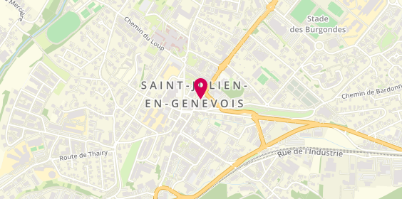 Plan de BNP Paribas - Saint Julien en Genevois, 3 avenue de Genève, 74160 Saint-Julien-en-Genevois