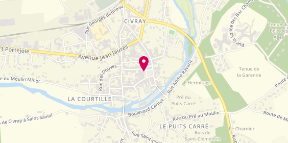 Plan de Banque Populaire Aquitaine Centre Atlantique, 33 place du Maréchal Leclerc, 86400 Civray