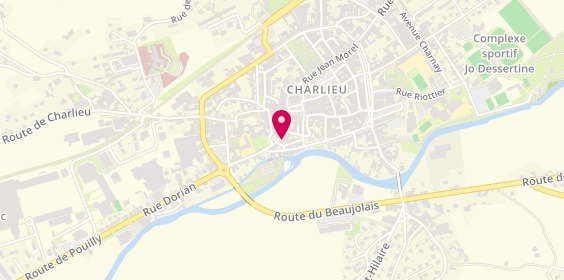 Plan de Banque Populaire Auvergne Rhône Alpes, 23 Rue des Moulins, 42190 Charlieu