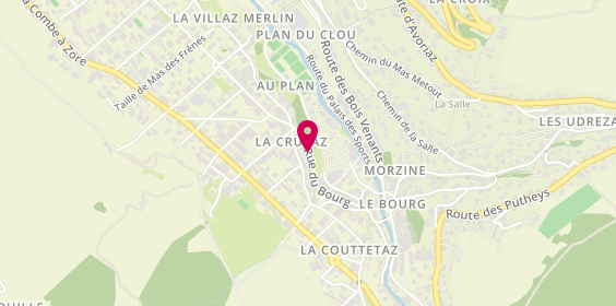 Plan de Caisse d'Epargne Morzine, 319 Rue du Bourg Lieudit
Rue de la Crusaz, 74110 Morzine