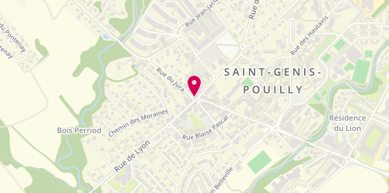 Plan de Banque Populaire, place de la Fontaine, 01630 Saint-Genis-Pouilly