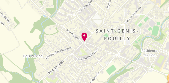 Plan de LCL Saint Genis Pouilly, place de la Fontaine, 01630 Saint-Genis-Pouilly