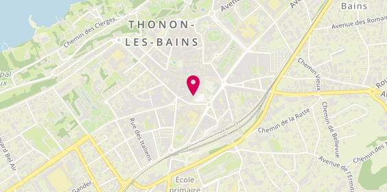 Plan de BNP Paribas - Thonon Les Bains, 4 place des Arts, 74200 Thonon-les-Bains