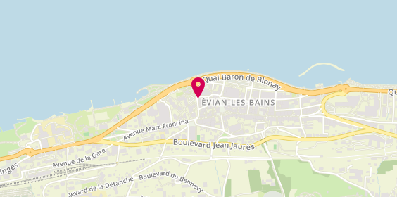 Plan de Caisse d'Epargne Evian, 6 Place de l'Eglise le Saint Andre, 74500 Évian-les-Bains