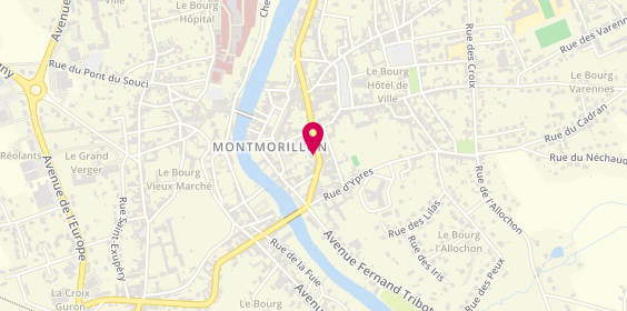 Plan de Credit Agricole Montmorillon, 19 Boulevard de Strasbourg, 86500 Montmorillon