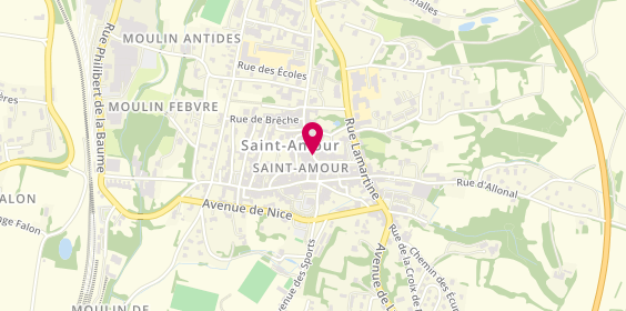 Plan de Crédit Agricole Franche Comté - Agence Saint Amour, 12 Place d'Armes, 39160 Saint-Amour