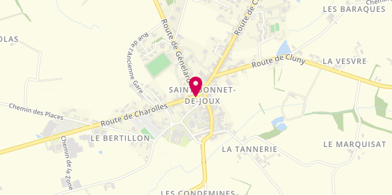 Plan de Crédit Agricole Centre Est, 100 place du Champ de Foire, 71220 Saint-Bonnet-de-Joux