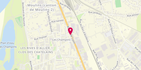 Plan de Carrefour Banque, Route Lyon, 03000 Moulins