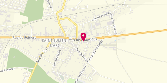 Plan de Credit Agricole Saint-Julien-l'Ars, 31 Rue de Chauvigny, 86800 Saint-Julien-l'Ars