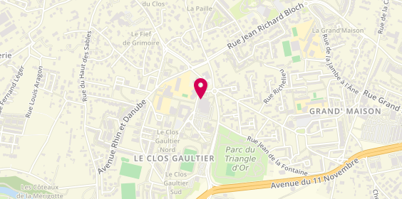 Plan de Credit Agricole Poitiers Clos Gaultier, 14 Place des 3 Cités, 86000 Poitiers